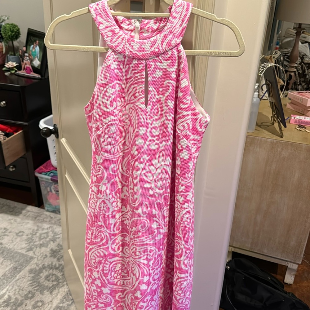 Pink floral dress